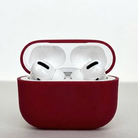 Силіконовий чохол для навушників pods Pro 3 (Бордовий)