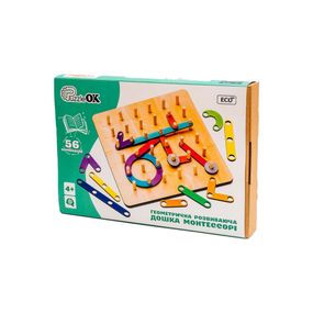 Геометрическая развивающая "Доска Монтессори" Puz-27260, 56 комбинаций
