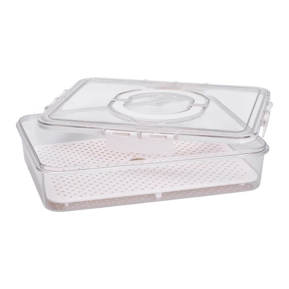 Контейнер для їжі з ручкою 31х24х7 см пластиковий харчовий контейнер 2.5 л HP-27-10 | Зображення 4
