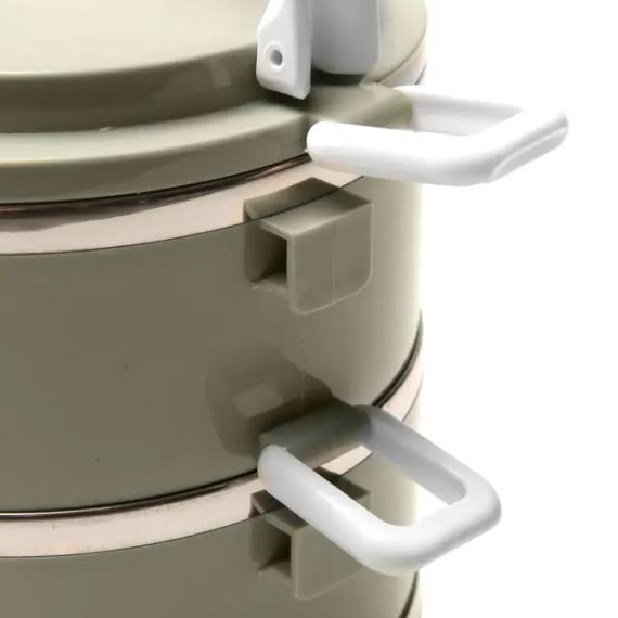 Ланч-бокс Supretto трехсекционный круглый из нержавеющей стали 1500 мл | Зображення 3