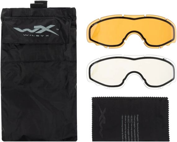 Маска-окуляри балістичні Wiley X Spear Dual. 3 лінзи (Grey/Clear/Rust) Black | Зображення 4