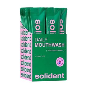 Набір ополіскувачів для ротової порожнини Solident Watermelon mint-20 стіків, зі смаком кавуна і м'яти