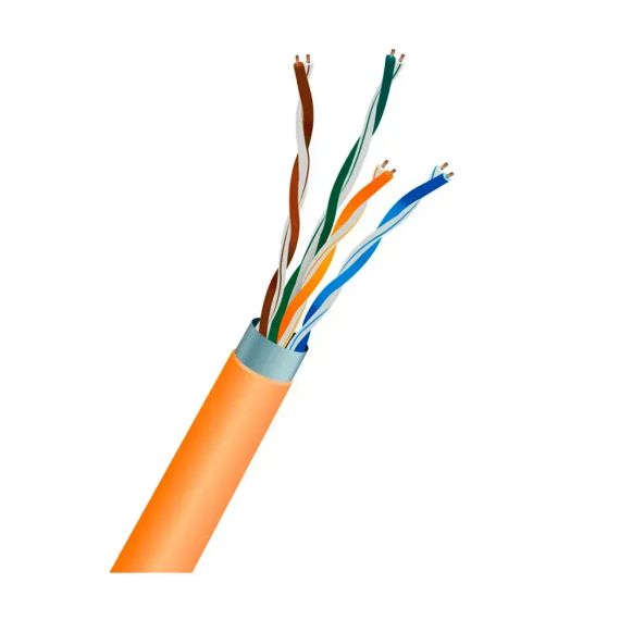 Кабель внутрішній  FinMark FTP CAT5e 4P 24AWG LSZH в екрані мідь 1м помаранчевий