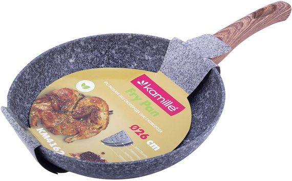 Сковорода Kamille Grey Marble Ø26см індукційна з антипригарним покриттям | Зображення 4