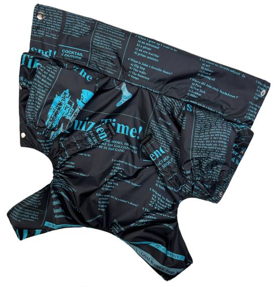 Дощовик із прихованим капюшоном газета блакитний M-96 | Зображення 4