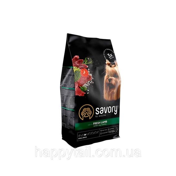 Корм Savory Small Breeds для собак малих порід (до 10 кг), ягня, холістик, 1 к