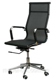 Кресло офисное Solano mеsh black реплика кресла Eames Style HB Ribbed Office Chair EA 119