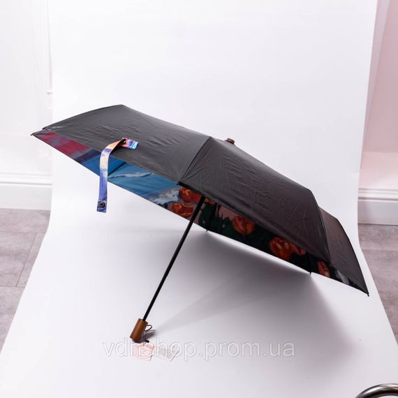 Зонт механический элегантный с принтом прочный надежный из полиэстера диаметр 100 см HP-23-14ML | Зображення 4