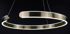 Люстра світлодіодна підвісна LED світильник для квартири на стелю лед 26887 Латунь 25-140х60х60 см.