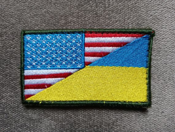 Шеврон флаг Америка / Украина