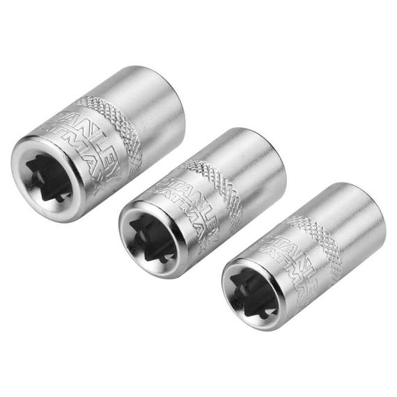 Набір торцевих головок 1/4 Maxi Drive, із шестигранним профілем, 3 шт: 8, 9, 10 мм STANLEY FMMT17091-0 | Зображення 5