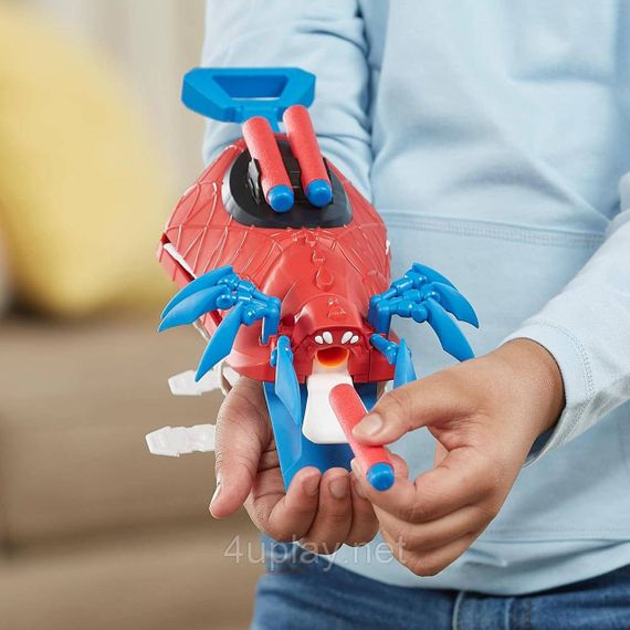 Бластер Нерф Рукавичка Людина Павук Marvel Mech Strike Mechasaurs Spider-Man Arachno Blaster Hasbro | Зображення 5