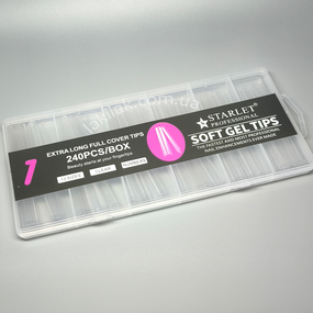 Гелеві тіпси для нарощення дова балерина 240шт (в боксі)