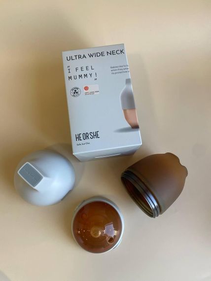 Пляшечка для годування HEORSHE 160 мл Сіра | Зображення 3