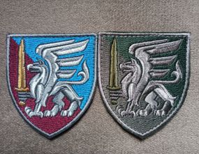 Шеврон 81 отдельная аэромобильная бригада - 2шт (цветной+зеленый)