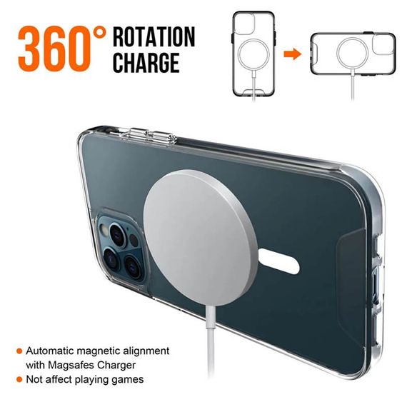 Чехол TPU Space Case with MagSafe для Apple iPhone 11 Pro Max (6.5") Прозрачный | Зображення 2