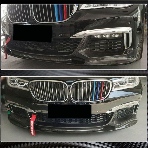 Накладка на передній бампер Lip V1 (для M-Sport 2016-2019, Карбон) для BMW 7 серія G11/G12 рр | Зображення 2