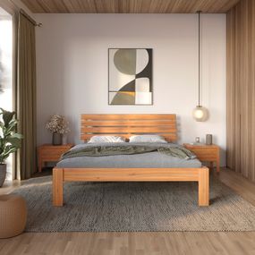 Двоспальне дерев&#039;яне ліжко Mebigrand Техас Вільха 140х190 см (MBG-6978)