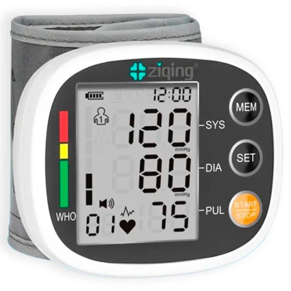Тонометр Ziqing XW-03 автоматичний на зап'ястку від акумулятора Білий