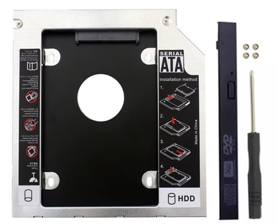 Перехідник адаптер CD/DVD 12.7 mm to HDD/SSD 2.5" | Зображення 3