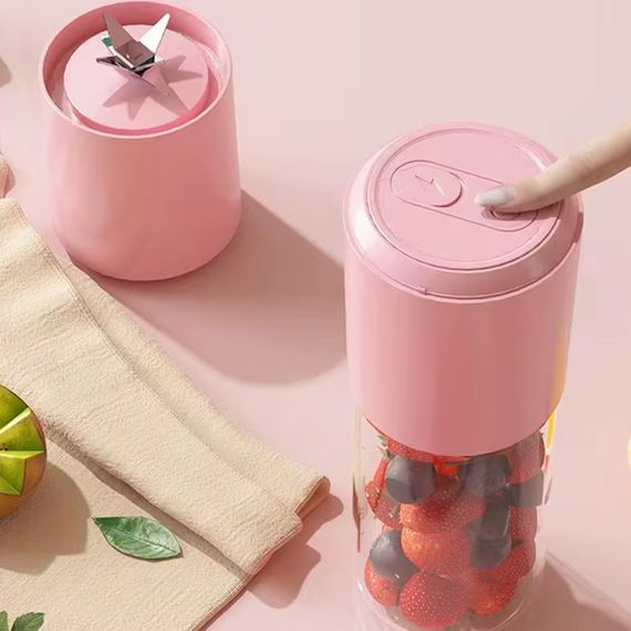 Портативний блендер / соковитискач N8 400+300ml 60W 1500mAh Pink | Зображення 5