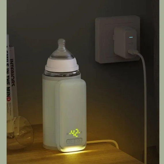 Портативный беспроводной подогреватель для детских бутылочек Warmer Pro NNQ-3 Green с аккумулятором 6000 mAh, с фонариком и функци | Зображення 3