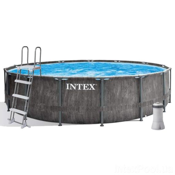 Каркасний басейн Intex 26742, 457 x 122 см з повним комплектом (3 785 л/год, сходи, тент, підстилка) | Зображення 1