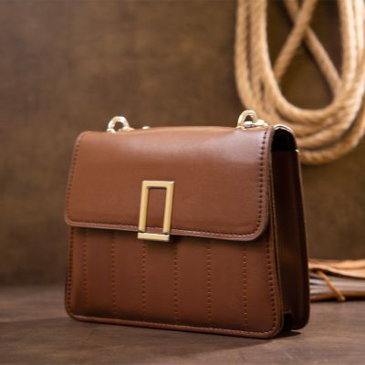 Сумка Vintage Горизонтальная из кожзаменителя Коричневая (sale_14907) | Зображення 3