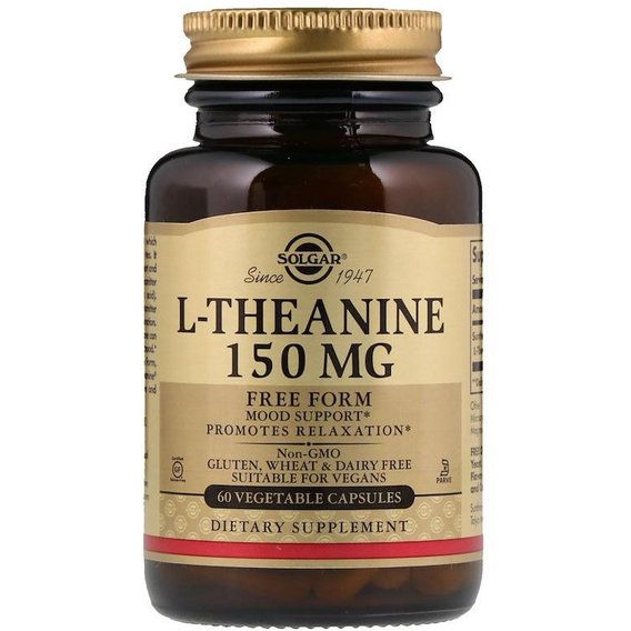 Теанін Solgar L-Theanine Free Form 150 mg 60 Veg Caps