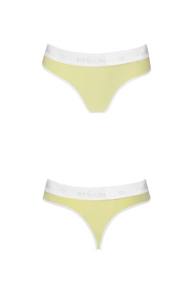 Спортивні бавовняні трусики-стринги Passion PS007 PANTIES, Жовтий, L, L | Зображення 4