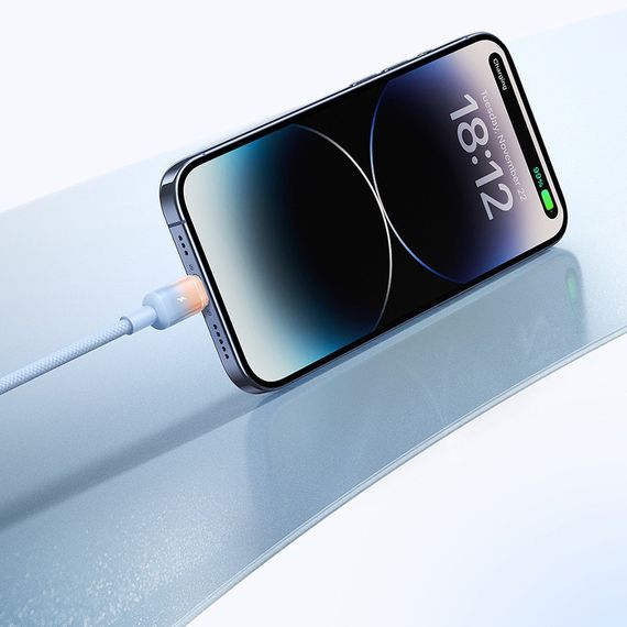 Дата кабель Baseus Discolor Series Fast Charging USB to Lightning 2.4A (1m) (P10374900) Galaxy Blue | Зображення 3