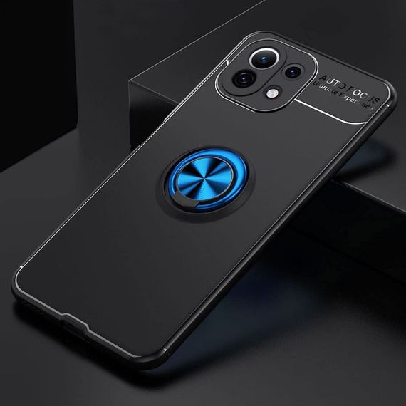 TPU чехол Deen ColorRing под магнитный держатель (opp) для Xiaomi Mi 11 (Черный) | Зображення 1