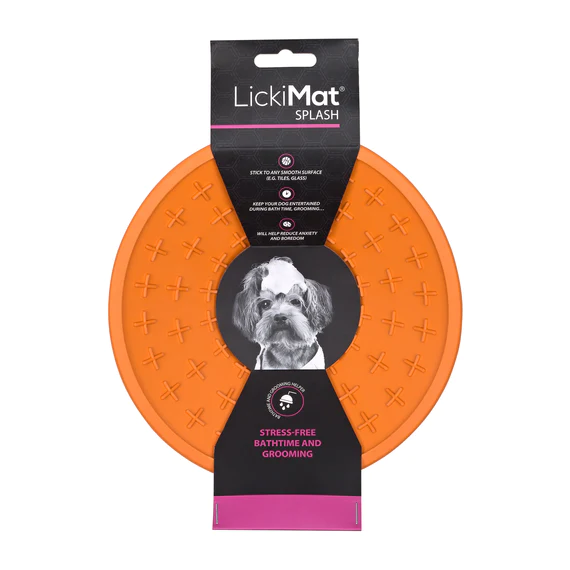 LickiMat DOG SPLASH ORANGE / Килимок для повільного харчування помаранчевий