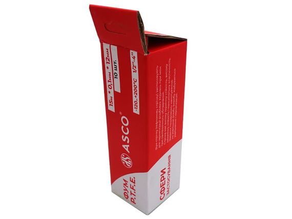 Фум-стрічка 12mm×0.1mm×15м (0.2g/cm3) ASCO Turkey 10/500 | Зображення 4