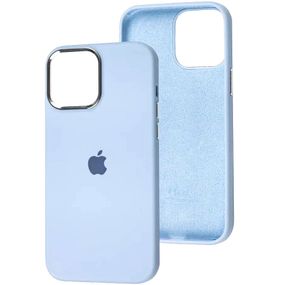 Чохол Silicone Case Metal Buttons (AA) для Apple iPhone 13 Pro Max (6.7") Силікон, Блакитний/Cloud Blue