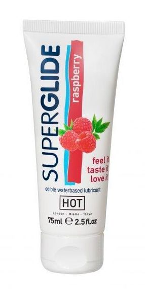 Лубрикант оральний "SUPERGLIDE Raspberry" 75 мл Sex Aura