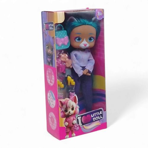 Уцінка. Лялька "Lovely doll", висота 27 см (бірюзова) Дефект фарби на обличчі