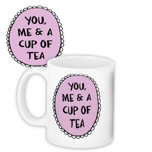 Кружка с принтом You, me & a cup of tea 330 мл (KR_19L003)