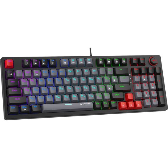 Клавіатура GamePro MK120B LED Red Switches USB Black (MK120R) | Зображення 1