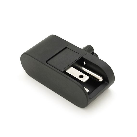 Перехідник складаний із заземленням, m-m, американка\3pin, Black, BOX | Зображення 2