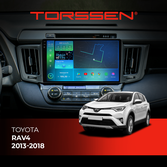 Штатна магнітола Torssen 2K Toyota Rav4 2013-2018 F108256  4G Carplay DSP