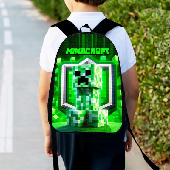 Рюкзак дитячий майнкрафт Кріпер "Minecraft" 34х27см, міський ранець для хлопчика (00525)