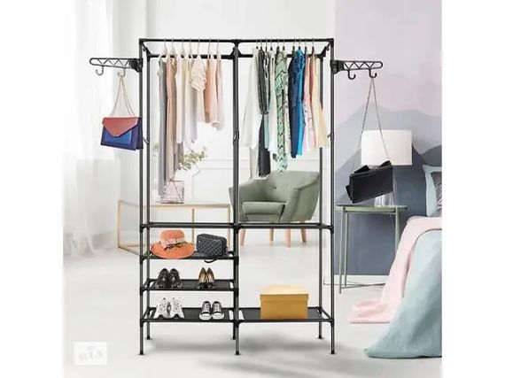 Универсальный шкаф вешалка стойка для одежды double pole | Зображення 2