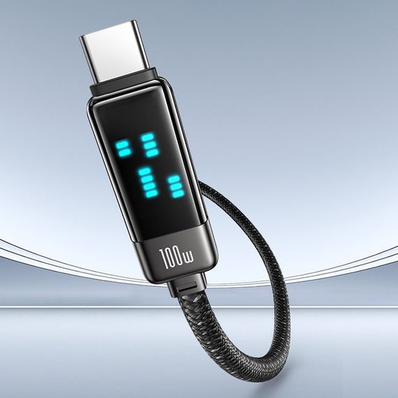 Дата кабель Usams US-SJ744 Meteor Ser. Type-C to Type-C 100W (1.2m) Tarnish | Зображення 2