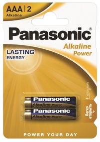 Батарейка Panasonic ALKALINE POWER щелочная AAA блистер, 2 шт. (LR03REB/2BP)