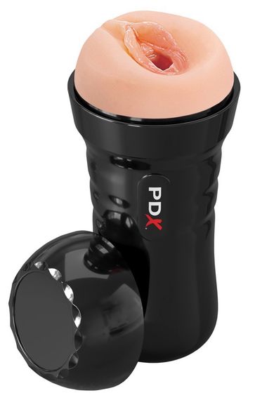 Мастурбатор Вагина в черной колбе Pipedream PDX Extreme Wet Pussies самосмазывающийся Sex Aura | Зображення 2