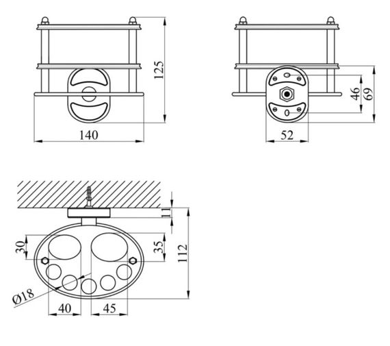 Тримач для зубних щіток та пасти Kroner KRM Elbe - ACG2918 (CV022905) | Зображення 1