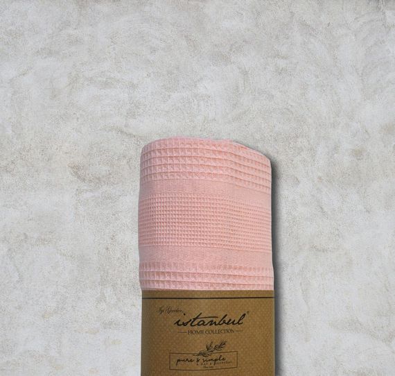 Вафельная Простынь-покрывало Istanbul 160×230 см. Somon | Зображення 1