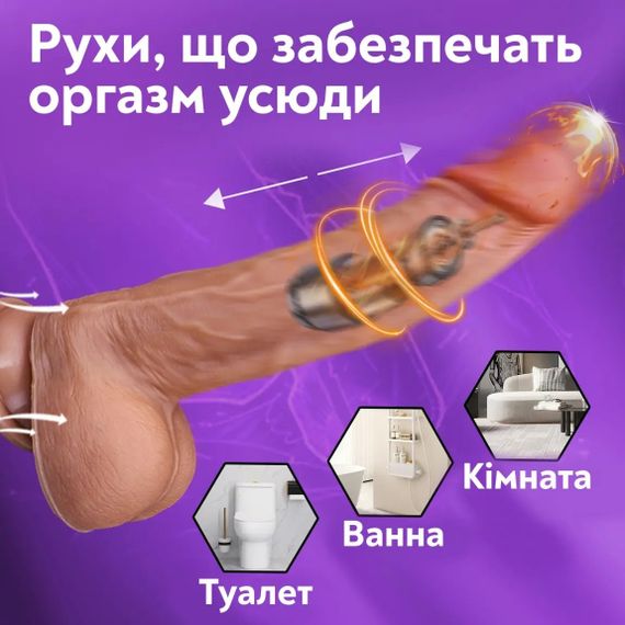 Smart-фалоімітатор 4 в 1 з дистанційним керуванням 220*40 mm | Зображення 6