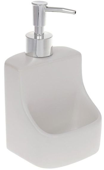 Диспенсер для миючого засобу Ero White 400ml з підставкою для губки